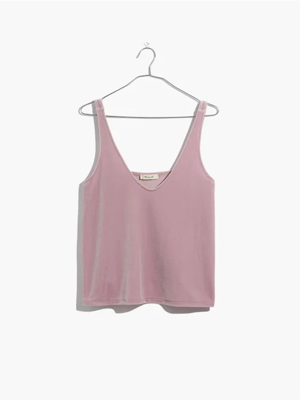 Madewell Velvet V-Neck Tank Top - Lavender - Medium